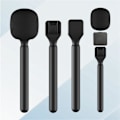Miniatyrbilde 5 av 5: Intervju mikrofon håndholdt adapter for trådløs Go/GoII/ Mic//Trådløs sender, håndholdt adapter (FMY) Black
