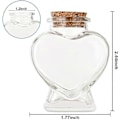 Miniatyrbillede 3 af 5: Mini Glas Hjerteformede Flasker med Korkpropper Dekorative Glasflasker med Korklåg Små Glasflasker Krukker til DIY Kunst Håndværksprojekter  (FMY)