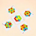 Miniatyrbilde 2 av 4: Trekantet puslespill i tre for voksne og barn - Tangram-formet modellblokk, hjernepuslespill, geometri, logikk, IQ-spill (FMY)
