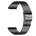 Miniatyrbilde 1 av 4: Erstatningsreim for Garmin Vivoactive 4 - Stilig 22 mm armbånd i rustfritt stål (FMY) Black
