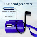 Miniatyrbillede 4 af 5: Farfi Håndsvinglader Bærbar Sikker Opladning Usb Port Mobiltelefon Tablet Manuel Nød Dynamo Til Udendørs  (FMY) Blue