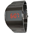 Miniatyrbild 4 av 5: Fashion LED Digital Klocka Herr Militär Sportklockor Svart Rostfritt Stål Stor Arm Multifunktion Elektroniska Armbandsur Herr (FMY) gold red