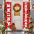Pikkukuva 2 / 5: 1 Pari Juhlavaa Merry Christmas - Verannan Lipun Sarja - Kestävä Polyesteri, Ei Virtaa Tarvita, Helppo Ripustaa, Säältä Kestävä, Täydellinen Lomalle & (FMY) Polyester