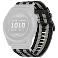 Miniatyrbild 1 av 5: Klockarmband för Garmin Fenix 8 51mm/ Enduro 3/ Instinct 2X Universal 26mm Snabbfäste Nylon Canvas Klockarmband (FMY) Black Grey