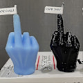 Miniatyrbilde 3 av 5: Morsomt Langfingerlys Stresslindrende Emosjonsduftlys for Stue (FMY) White