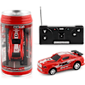 Miniatyrbillede 1 af 4: 1 Sæt Mikro Fjernstyret Bil Med Vejspærringer Coca-Cola Dåse Design Kreativ Simuleringsracerbil Legetøj Børnegave (FMY) Red