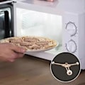 Miniatyrbillede 3 af 5: Mikrobølgeovn Roterende Kryds Drejeskive, Universal Mikrobølgeovn Drejeskive Støtte Stand (24 cm) (FMY)