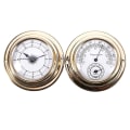 Miniatyrbilde 1 av 5: Termometer Hygrometer Barometer Klokker Klokke 2 Hele Sett Værstasjon Meter  (FMY) Gold