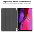 Pikkukuva 2 / 5: Lenovo Yoga Tab Plus -kotelo, pudotussuojattu nahkainen jalustallinen tablettisuojus - Harmaa (FMY) Multicolor Dark Blue