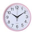 Miniatyrbild 1 av 5: Runda Väggklocka Enkel Stil Högprecision Batteridriven Tyst Kvarts Klocka Väggdekor (FMY) Pink