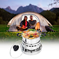 Miniatyrbild 2 av 5: Spis för inomhusbruk, spritkök i rostfritt stål, portabel spis, lätt att bära, inget strömbehov, lämplig för inomhusbruk och camping (FMY) C