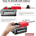 Miniatyrbillede 5 af 5: Strømhjulsadapter til Milwaukee M18 batteri 18V konverter med sikringer og ledningsterminaler 2 pakker (FMY) Red 2 Wires