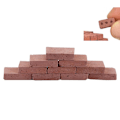 Miniatyrbillede 1 af 4: 100 stk. mursten Byggerolleleg, Størrelse 1,6*0,8*0,45 cm ler 1:16 blokke (FMY)