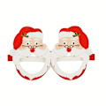 Miniatyrbilde 3 av 5: 9 Par med Morsomme Julenisse, Juletre og Elgformede Papirbriller - Festfavoritter for Fotoboksrekvisitter og Juledekorasjoner - Nyhet (FMY) 9pcs