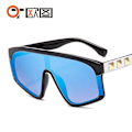 Miniatyrbillede 1 af 5: Solbriller -styk Solbriller Trendy Firkantet Ramme Solbriller Metal (FMY) C3 black frame