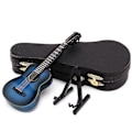 Miniatyrbild 1 av 4: Mini Klassisk Gitarr/Elektrisk Gitarr Modell Julgransprydnad - Dekorativ Miniatyr Replika Gitarrer  (FMY) Wood Color Classical Guitar