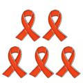 Miniatyrbilde 1 av 5: Sett med 5 båndbrosjer - Vakkert design, båndemalje, legering, WBT (FMY) Orange