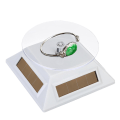 Miniatyrbilde 5 av 5: Solcelledrevet displaystativ 360 graders rotasjon energibesparende ABS roterende plattform displaybase for utstillingsvindu (FMY) Black