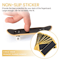 Miniatyrbillede 4 af 5: 20 stk./parti Sort Træ Fingerboard Deck Udskåret Tape Stickers Sort Skum Greb Tape Stickers 38mm*110mm  (FMY) black