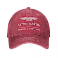 Pikkukuva 1 / 5: Unisex Baseball-lippis Formula One -tiimin kulutettu farkku kangaspesu lippalakit Hat Vintage ulkotyöt Snapback-lippis korkealaatuinen (FMY) Red One Size
