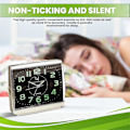 Miniatyrbild 3 av 5: Easylife Set med 2 EasytoRead Tysta GlowintheDark Väckarklockor, Tyst Väckarklocka, Glow Klocka, Extra Stora Siffror Väckarklocka  Fullt Garanterad  (FMY)