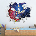 Pikkukuva 3 / 3: 3D Sonic -seinätarra Lastenhuoneen Graffiti-koristelu 3D Brok (FMY)