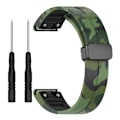 Pikkukuva 2 / 5: Tyyppi G Garmin Tactix 7 Pro/Fenix 7X/6X/6X Pro/5X Plus Musta Solki Kellon Ranneke 26mm Silikoni (FMY) Multicolor Style B