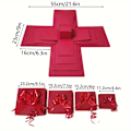 Miniatyrbilde 5 av 5: Overraskelsesgaveboks Deluxe - Pop-up festgaveemballasje med lokk og eksplosjonseffekt for bursdager, bryllup, frieri og spesielle anledninger (FMY) Blue (excluding snacks)