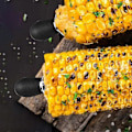 Miniatyrbild 5 av 5: 8 st Corn-gafflar i rostfritt stål, Corn Rack, Majskolv, Köksredskap, Liten Rund Huvud, Grill Majs (FMY) Black