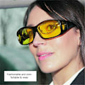 Miniatyrbilde 4 av 5: Multifunksjonelle nattkjørebriller - Mote, komfortable, antirefleks, synlinser, solbriller, unisex (FMY) Yellow