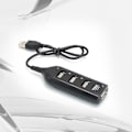 Miniatyrbilde 2 av 3: USB A Hub 4-ports USB Hub Slank Bærbar Datahub Usb Adapter Laptop USB HUB Usb Hub Laptop Usb Hub Datamaskin (FMY) Black