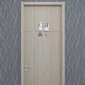 Pikkukuva 3 / 5: WC-tarra! Hauska kylpyhuoneen wc-tarra, ovien tarvikkeet, symbolimerkki, peilisetti kotiin, toimistoon ja työpaikalle (1 pari, hopea) (FMY)