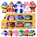 Miniatyrbillede 1 af 2: Koreansk Animationstegnefilm Robocar Poli Transformationsrobot Bil Legetøjs Sæt (FMY)