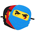 Pikkukuva 2 / 2: 3 kpl Ninja Cosplay-naamio Masquerade-naamio Karnevaali-puvunaamio Cosplay-naamio Juhlatarvikkeet (FMY) Assorted Color 20.7X17.2X0.5CM