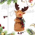 Miniatyrbild 2 av 5: Musikalisk Dansande Julren Plush Leksak Sjunger Jingle Bells Svingande Elektrisk Älg Interaktiv Jul Födelsedagspresent För Småbarn Barn (FMY)