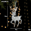 Miniatyrbillede 5 af 5: Julepynt Sequin Akryl Hængende Transparent Snefnug Butterfly Elk Juletræ Pynt Glædelig Jul (FMY) C