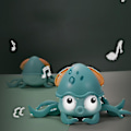 Miniatyrbilde 4 av 4: Krypende krabbe leker med opp og musikk krabbe leker med sensor hindring (FMY) Octopus Orange