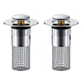 Pikkukuva 1 / 5: -Up Sink Drain Strainer with Removable Stainless Steel Strainer Basket Catch, Sink Stopper Replacement,  (FMY) Silver