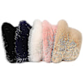 Miniatyrbilde 5 av 5: Hatt med bred brem i myk, kunstig pels for kvinner - Vintervarmer - Fiskehatt - Premium (FMY) White