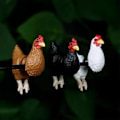 Miniatyrbillede 2 af 4: Håndmalede Kyllingeøreringe Hypoallergeniske Harpiks Høns Kyllinger Øreringe, Realistiske Mini Kyllinge Ørestikker, Dyre Hane Drop Dingle Øreringe, Cu (FMY) black