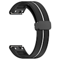 Miniatyrbilde 5 av 5: Urklokkebånd i svart spenne med dobbel farge for Garmin Tactix 7 Pro/Fenix 7X/6X/6X Pro/5X Plus 26 mm (FMY) Multicolor Style F Garmin Tactix 7 Pro