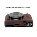 Miniatyrbillede 5 af 5: Silikone Beskyttelsesetui til Canon EOS G7 X Mark II (FMY) Coffee
