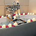 Miniatyrbillede 4 af 5: 24 stk. Hjerteformede LED Te-lys Stearinlys LED Stearinlys Til Valentinsdag Bryllup (FMY)