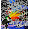 Miniatyrbilde 1 av 5: LED-projektor for utendørs landskap, scene, jul, lyskule, projeksjonslys, festprojeksjonslys (FMY) EU Plug