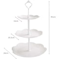 Miniatyrbillede 1 af 3: Arvet Behone 2-delt Display Stativ Kagefad Cupcake Stativ 3-lags Serveringsfade Cupcacks Frugt Mad Stativ (FMY)