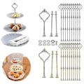 Miniatyrbilde 1 av 5: 10 Sett Kake Stativ Beslagsett Lagdelt Brett For 3 Lags Kake Stativ Holder Hardware (FMY) Silver