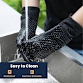 Miniatyrbild 5 av 5: 2-pack, Grillhandskar, BBQ-handskar Värmebeständiga Ugnshandskar, Värmeisolerande Handskar, Bakhandskar, Kökssilikon Ugnshandskar, Långa (FMY) Black