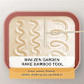 Miniatyrbild 5 av 5: Mini Japansk Rake Bambu Verktygsset, Trä Sand Lekterapi Leksakskit för Andlig Frid Meditation (FMY) bamboo wood color