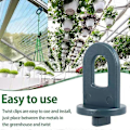 Miniatyrbillede 3 af 5: 50 stk. Drivhus Twist Clips Plast Drivhus Fastgørelsesclips til Aluminium Drivhus Isolering Net Skygge (FMY)