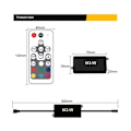 Miniatyrbilde 4 av 5: RGB LED-kontroller Dimmer LED-kontroller DC12-24V, RGB fargerik LED-lys med lyslistlampe-kontroller Dimmer (FMY) Black